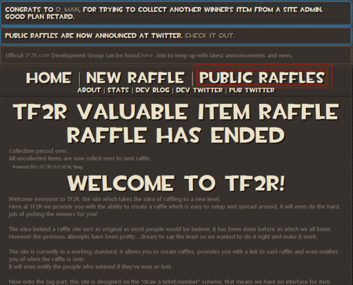 TF2 Raffle House(Лотерея)